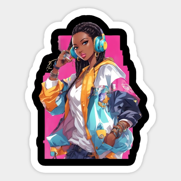 DJ Hip Hop Sticker by animegirlnft